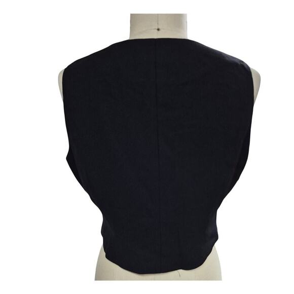 Vtg Sioni Womens Dress Vest Poly/Acetate Satin Lined Sparkle Button Sz 14 NWOT - Picture 4 of 5